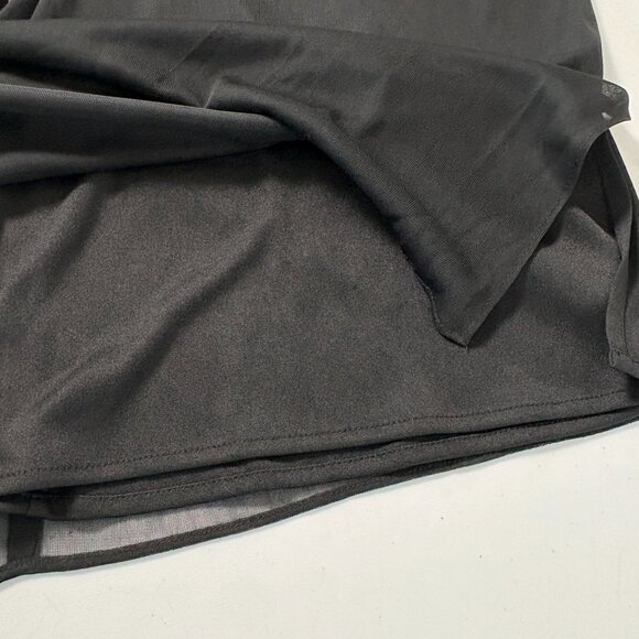 Alex Evenings Draped Cold Shoulder Long Evening Gown Size 12 Black Ruched Dress - Picture 15 of 16